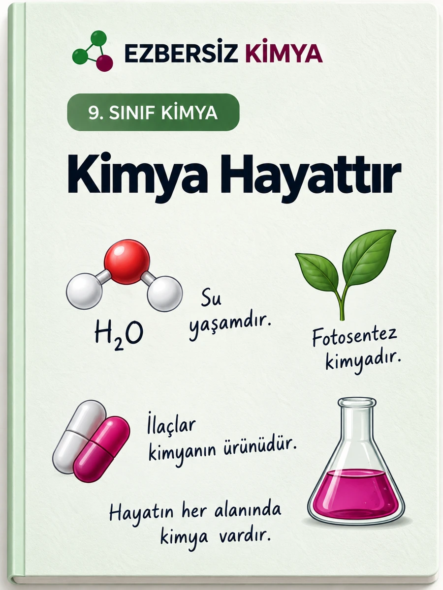 Kimya Hayattır için tasarlanan görsel kapak